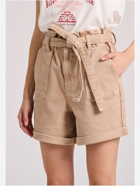 Funky Buddha High-Waist paper bag shorts small NWT